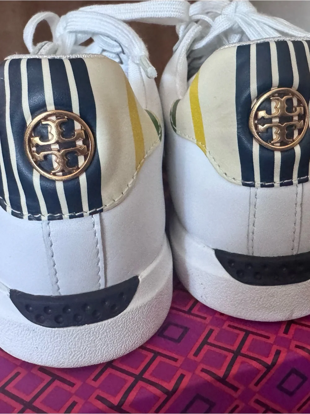 Tory Burch white leather
